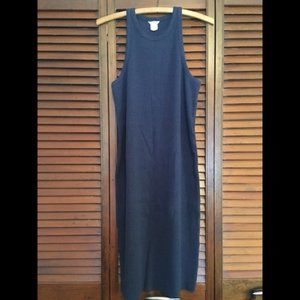Club Monaco ribbed tank dress, indigo blue